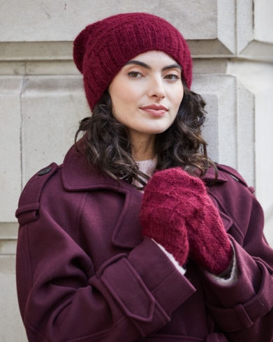 Heather Hat & Mittens