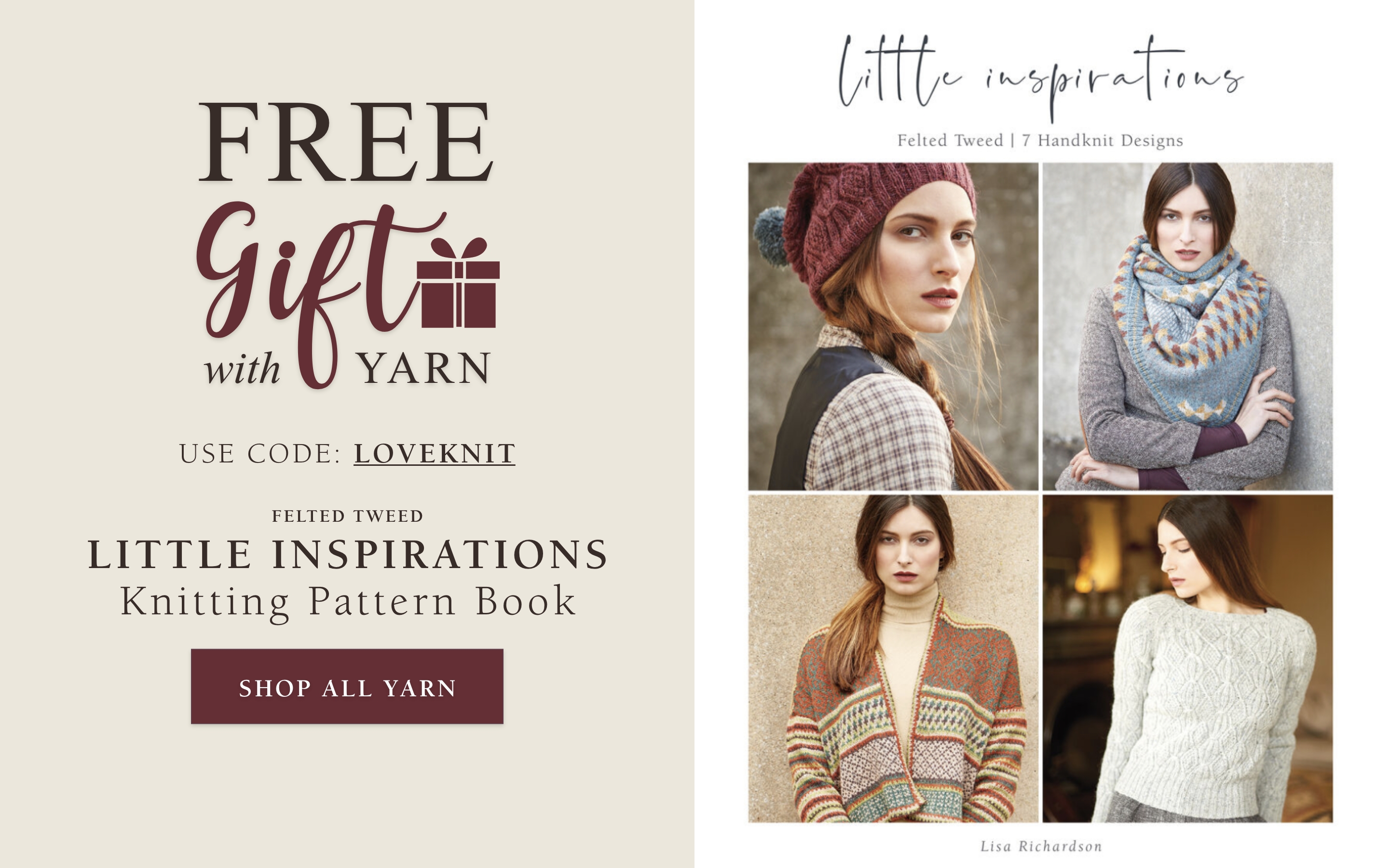 FREE Book with Yarn HP Banner